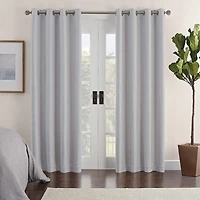 Eclipse Ambiance Chevron Draft Stopper Grommet Top Energy Saving 100% Blackout Single Curtain Panel