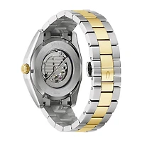 Bulova Surveyor Mens Automatic Two Tone Stainless Steel Bracelet Watch 98a284