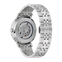 Bulova Aerojet Mens Automatic Silver Tone Stainless Steel Bracelet Watch 96b375
