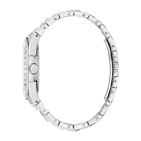 Bulova Phantom Mens Crystal Accent Silver Tone Stainless Steel Bracelet Watch 96a254