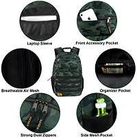 AD Sutton Kelty Camo Backpack with Daisy Chain Straps
