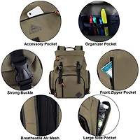 AD Sutton Kelty Deluxe Sport Flap Backpack with Drawstring
