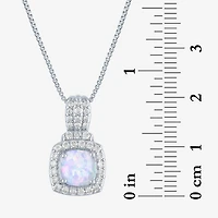 Lab-Created Opal And Cubic Zirconia Pure Silver Over Brass 4Pc Set