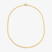 Womens 10K Gold 17 Inch Link Necklace