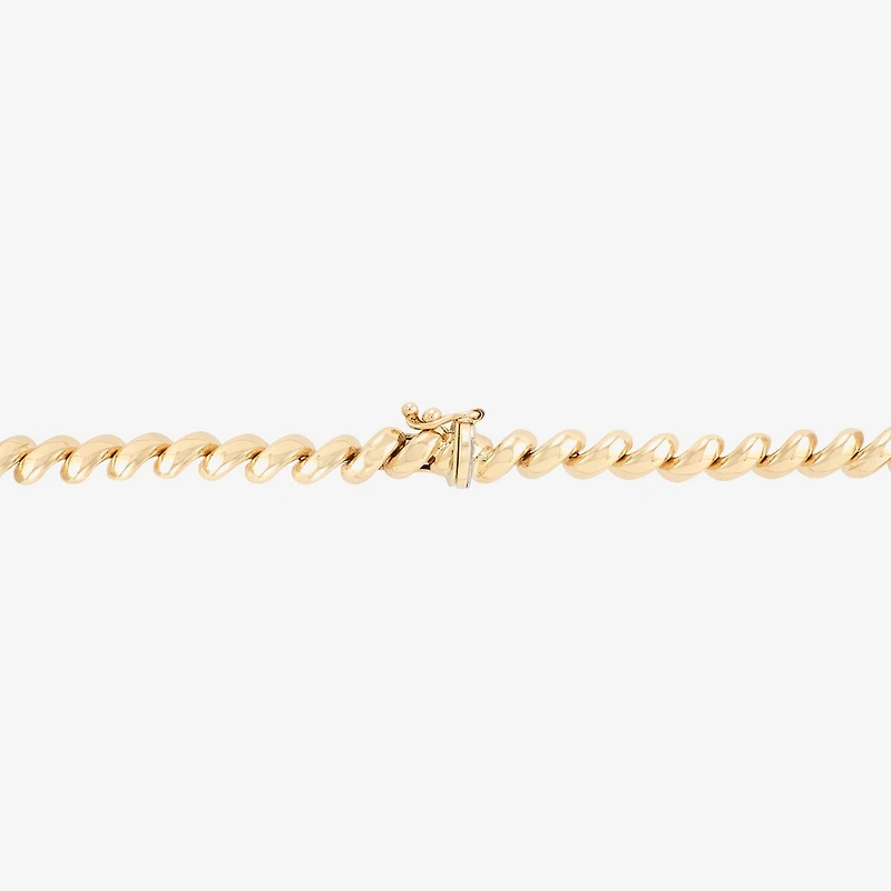 Womens 10K Gold 17 Inch Link Necklace