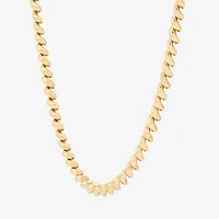 Womens 10K Gold 17 Inch Link Necklace