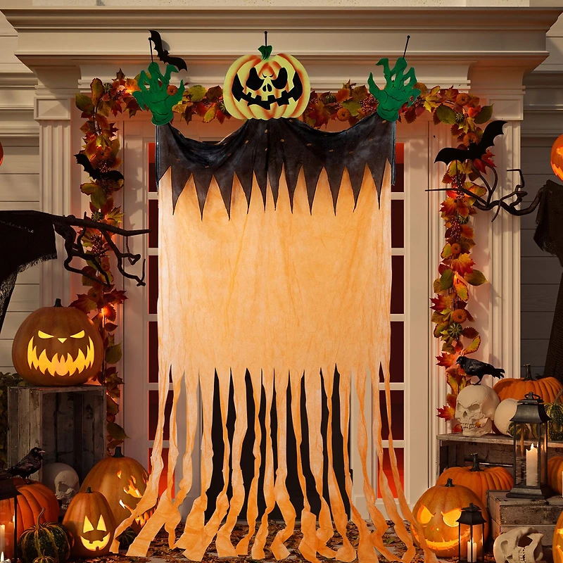 11' Scary Hanging Jack-O-Lantern Halloween Decoration