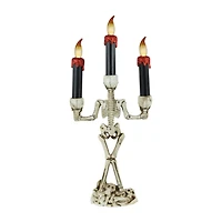14.5'' Dripping Candle Skeleton Halloween Candelabra