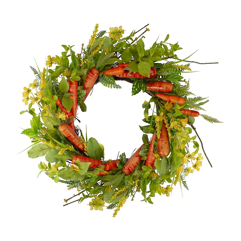 Northlight 22in Carrot And Berry Foliage Floral Wreath