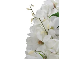 Northlight 24in Magnolias Unlit Wreath