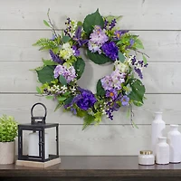 Northlight 26in Hydrangea And Foliage Floral Twig Wreath