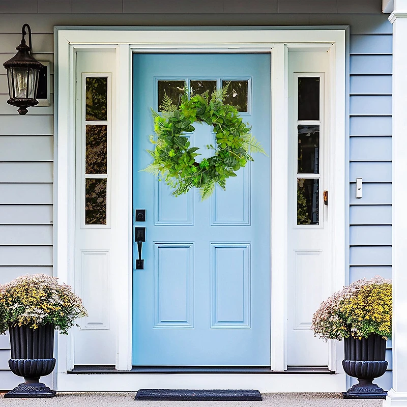 Northlight 24in Maidenhair Fern And Assorted Wreath