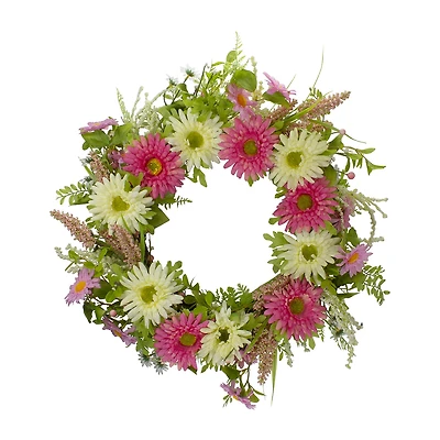Northlight 23in Chrysanthemum And Berry Floral Wreath