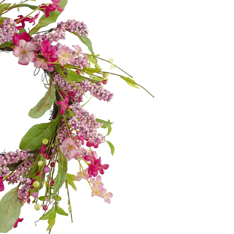 Northlight 18in Geranium And Berry Spring Floral Wreath