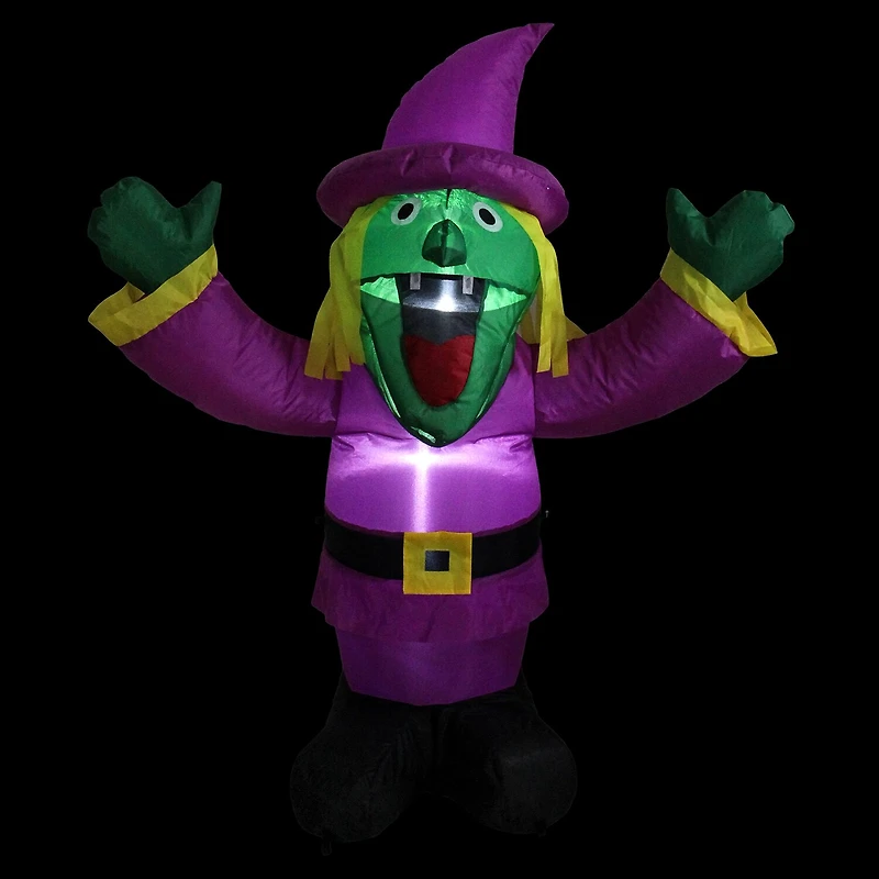 Northlight 3.5ft Prelit Spooky Town Purple Witch Halloween Yard Art