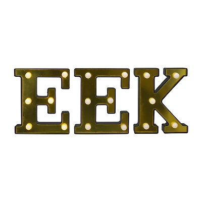 Northlight 6.5in Led Gold Eek Marquee Lights