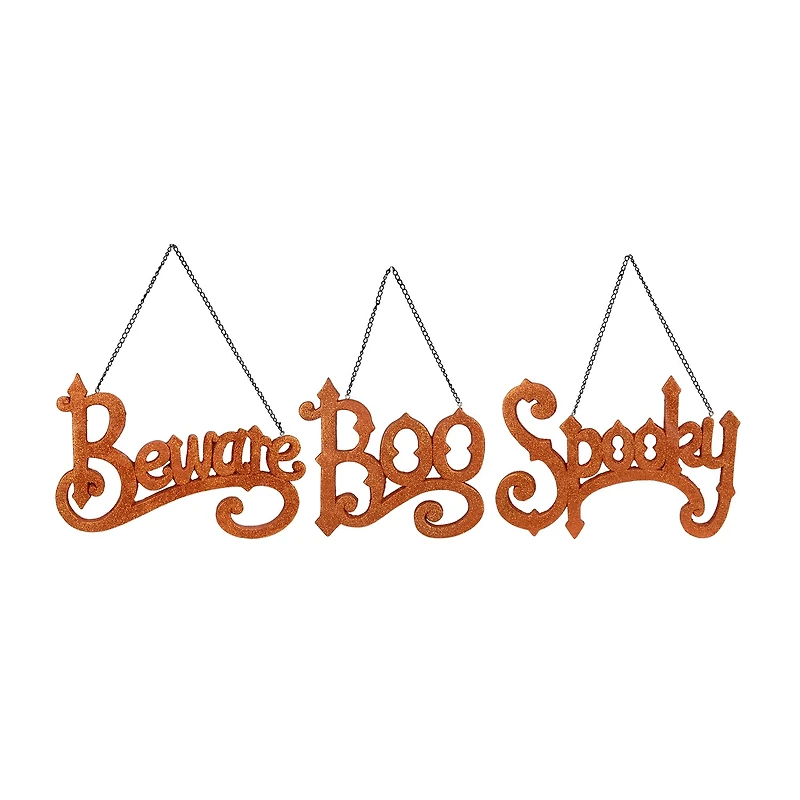 Northlight Boo Spooky Beware 3-pc. Wall Sign