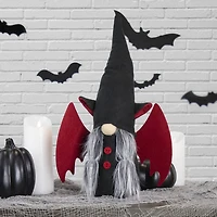 Northlight Black/Red Halloween Girl Gnome 17in Halloween Gnome