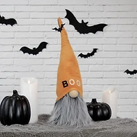 Northlight 19.75in Orange And Gray Boo Standing Halloween Gnome