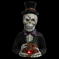 Northlight 23.5in Led Skeleton With Jack-O-Lantern Halloween Tabletop Decor