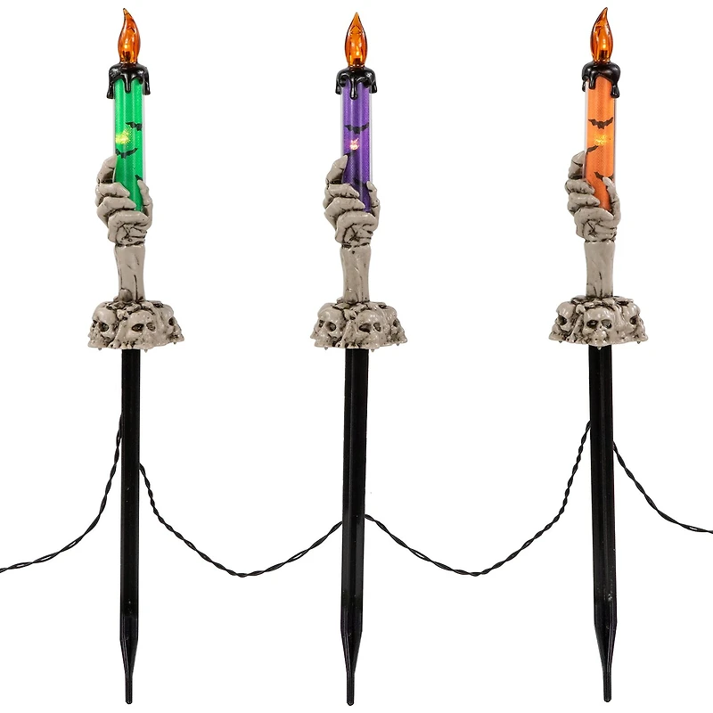 Northlight 8.5in Led Skeleton Candle 6-pc. Lighted Halloween Tabletop Decor