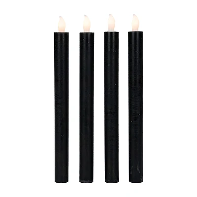 Northlight 9.5in Black Led Flickering 4-pc. Flameless Candle