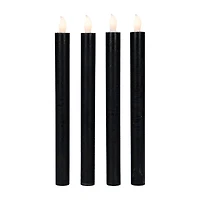 Northlight 9.5in Black Led Flickering 4-pc. Flameless Candle