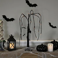 Northlight 24in Led Black Glittered Willow Lighted Indoor Artificial Tree