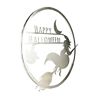 Northlight 17in Silver Flying Witch Wall Sign
