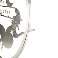 Northlight 17in Silver Flying Witch Wall Sign