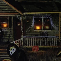 Northlight 23.5in X 16in Led Haunted House Canvas Art