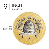 Certified International French Bees 4-pc. Earthenware Salad Plate