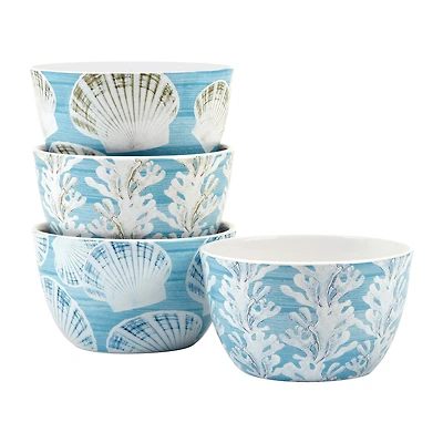 Certified International Beyond The Shore 4-pc. Earthenware Ice Cream Bowl