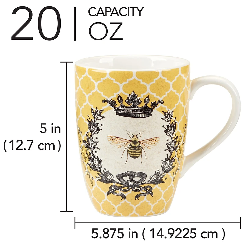 Certified International French Bees 4-pc. Coffee Mug