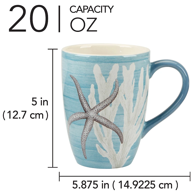 Certified International Beyond The Shore 4-pc. Coffee Mug