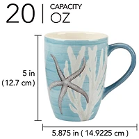 Certified International Beyond The Shore 4-pc. Coffee Mug
