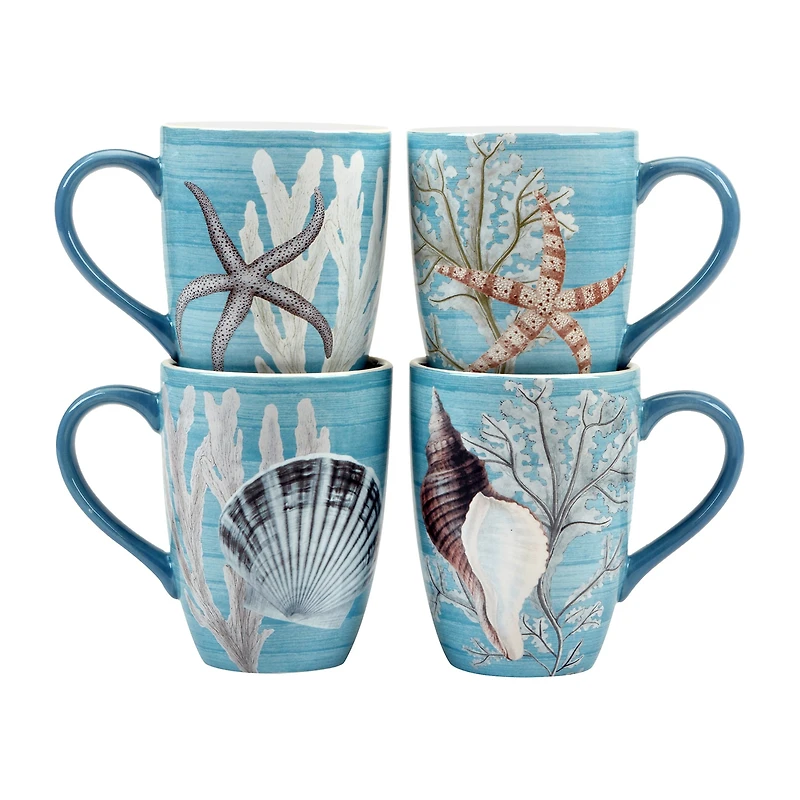 Certified International Beyond The Shore 4-pc. Coffee Mug