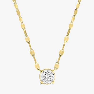 Diamond Addiction (D-E / Vs1-Vs2) Womens 1 CT. T.W. Lab Grown White 10K Gold Round 18 Inch Pendant Necklace