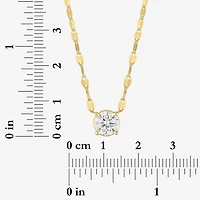 Diamond Addiction (D-E / Vs1-Vs2) Womens 1 CT. T.W. Lab Grown White 10K Gold Round 18 Inch Pendant Necklace