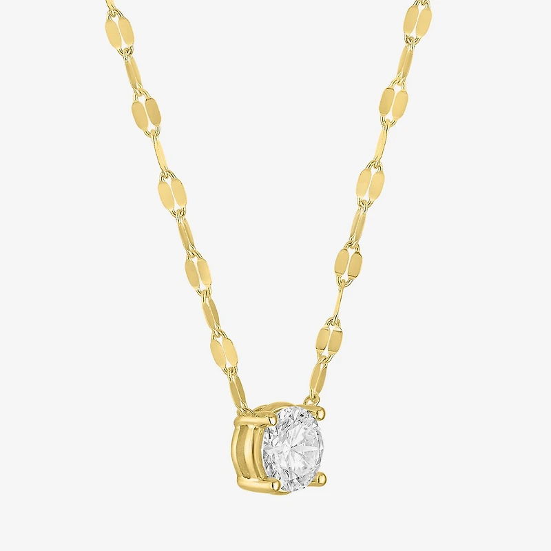 Diamond Addiction (D-E / Vs1-Vs2) Womens 1 CT. T.W. Lab Grown White 10K Gold Round 18 Inch Pendant Necklace