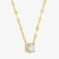 Diamond Addiction (D-E / Vs1-Vs2) Womens 1 CT. T.W. Lab Grown White 10K Gold Round 18 Inch Pendant Necklace