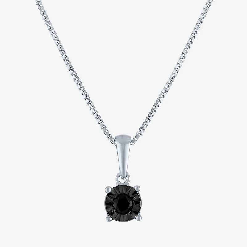 Womens 1/ CT. T.W. Natural Diamond Sterling Silver 18 Inch Pendant Necklace