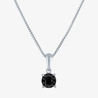 Womens 1/ CT. T.W. Natural Diamond Sterling Silver 18 Inch Pendant Necklace