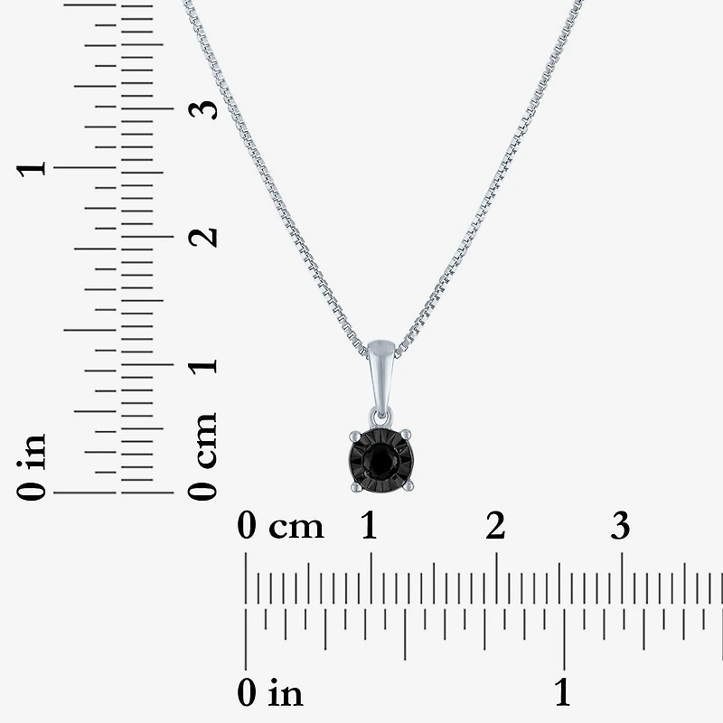 Womens 1/ CT. T.W. Natural Diamond Sterling Silver 18 Inch Pendant Necklace