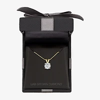 Si2-I1/G-H Womens 1/2 CT. T.W. Lab Grown White Diamond Sterling Silver 18 Inch Pendant Necklace