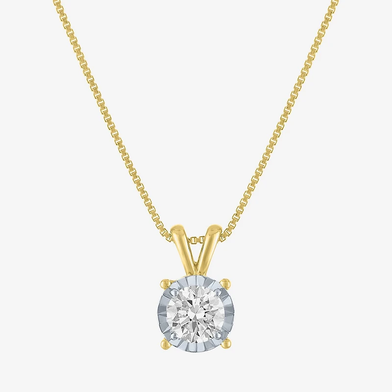 Si2-I1/G-H Womens 1/2 CT. T.W. Lab Grown White Diamond Sterling Silver 18 Inch Pendant Necklace