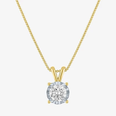 Si2-I1/G-H Womens 1/2 CT. T.W. Lab Grown White Diamond Sterling Silver 18 Inch Pendant Necklace