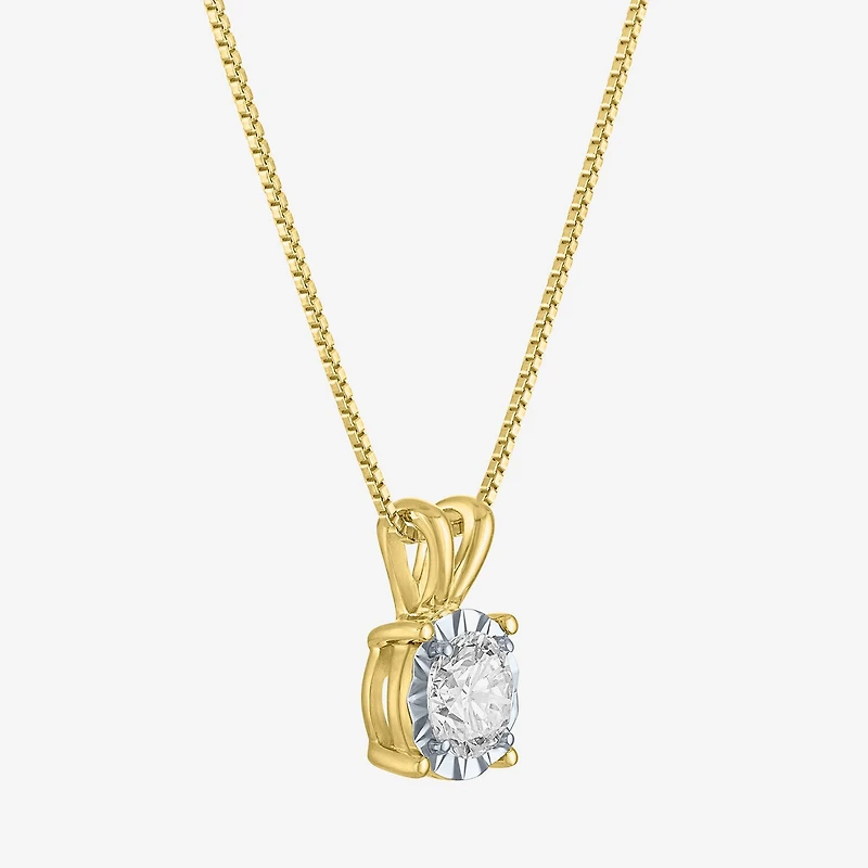 Si2-I1/G-H Womens 1/2 CT. T.W. Lab Grown White Diamond Sterling Silver 18 Inch Pendant Necklace