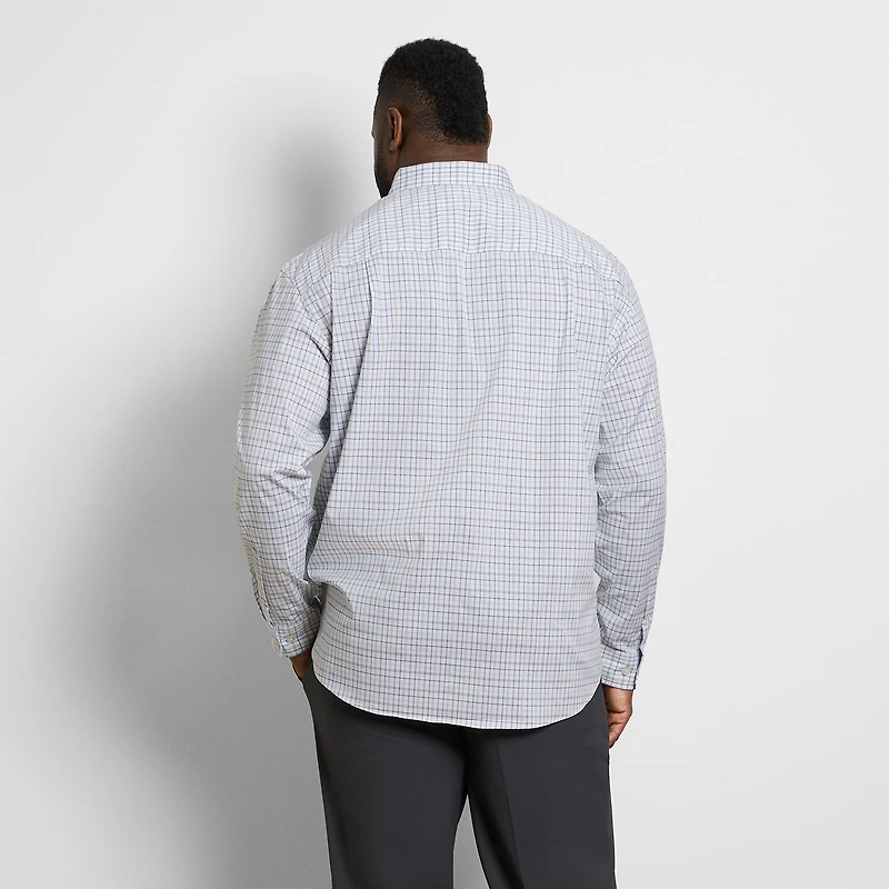 Van Heusen Cronbie Mens Long Sleeve Slim Fit Wrinkle Free Big and Tall Button-Down Shirt