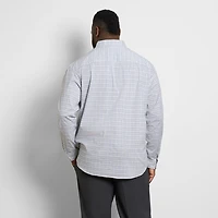 Van Heusen Cronbie Mens Long Sleeve Slim Fit Wrinkle Free Big and Tall Button-Down Shirt